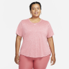 Nike-Dri-FIT One T-Shirt (Plus Size)-Archaeo Pink/Htr/Whi-2241077